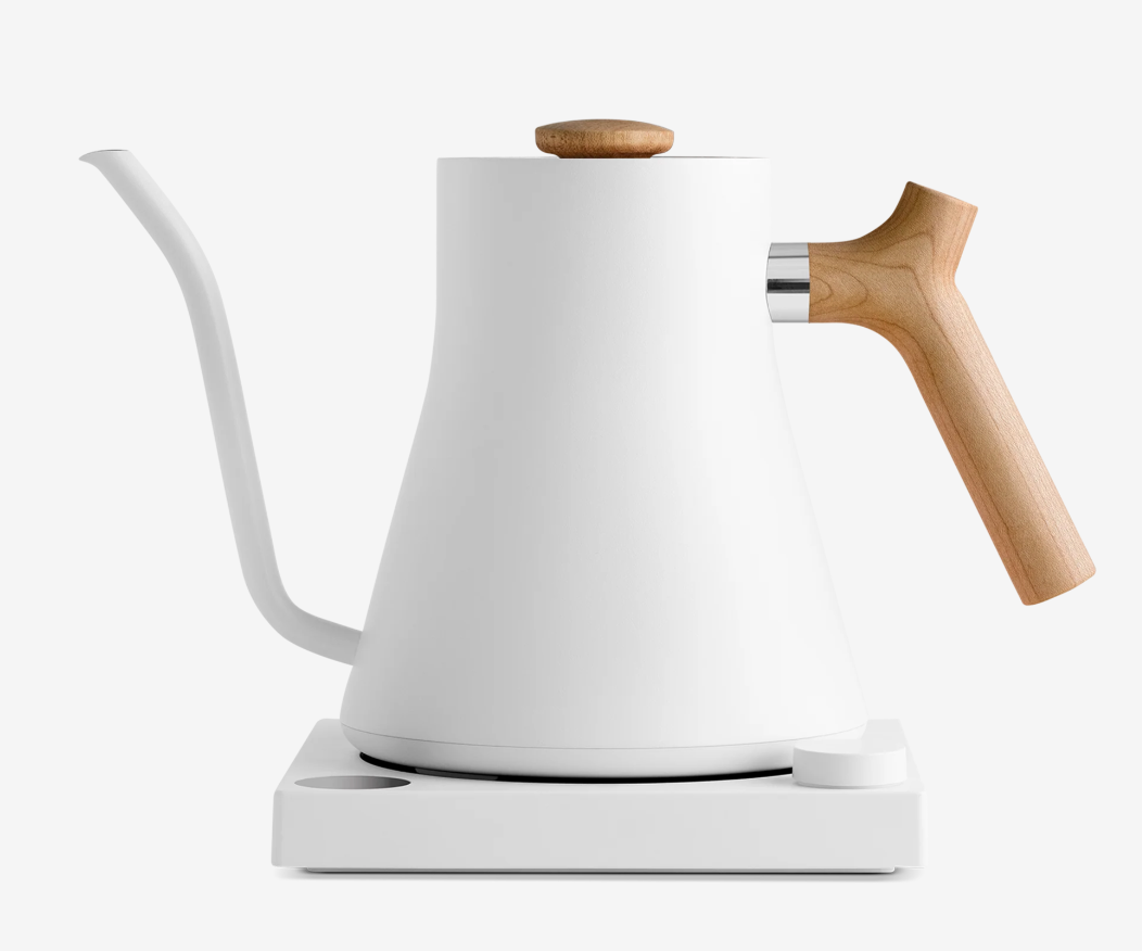 Stagg EKG Electric Pour over Kettle - Matte White + Maple