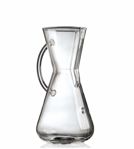 Chemex 3 Cup Glass Handle Brewer - Clear