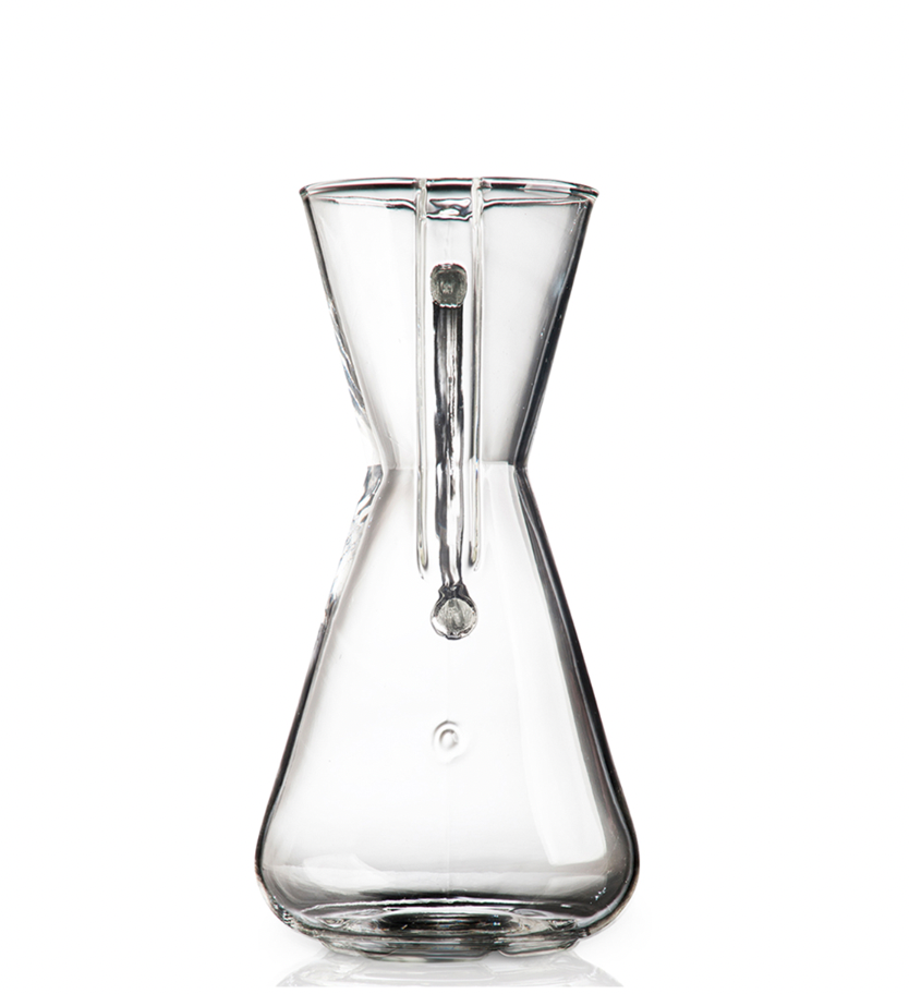 Chemex 3 Cup Glass Handle Brewer - Clear